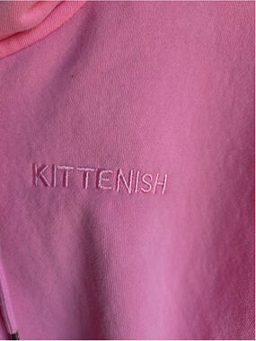Women's Kittenish Zip-Up Hoodie Pink Size XS